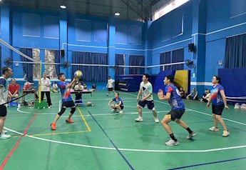 beat365唯一官方网站第五届体育节职工气排球比赛火热开启