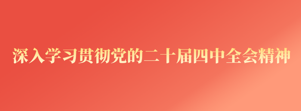 深入学习贯彻党的二十届四中全会精神
