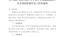 关于做好2022-2023学年春季学期beat365官网退役士兵享受国家助学金工作的通知