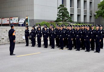 刑事科学技术学院召开会操大练兵活动